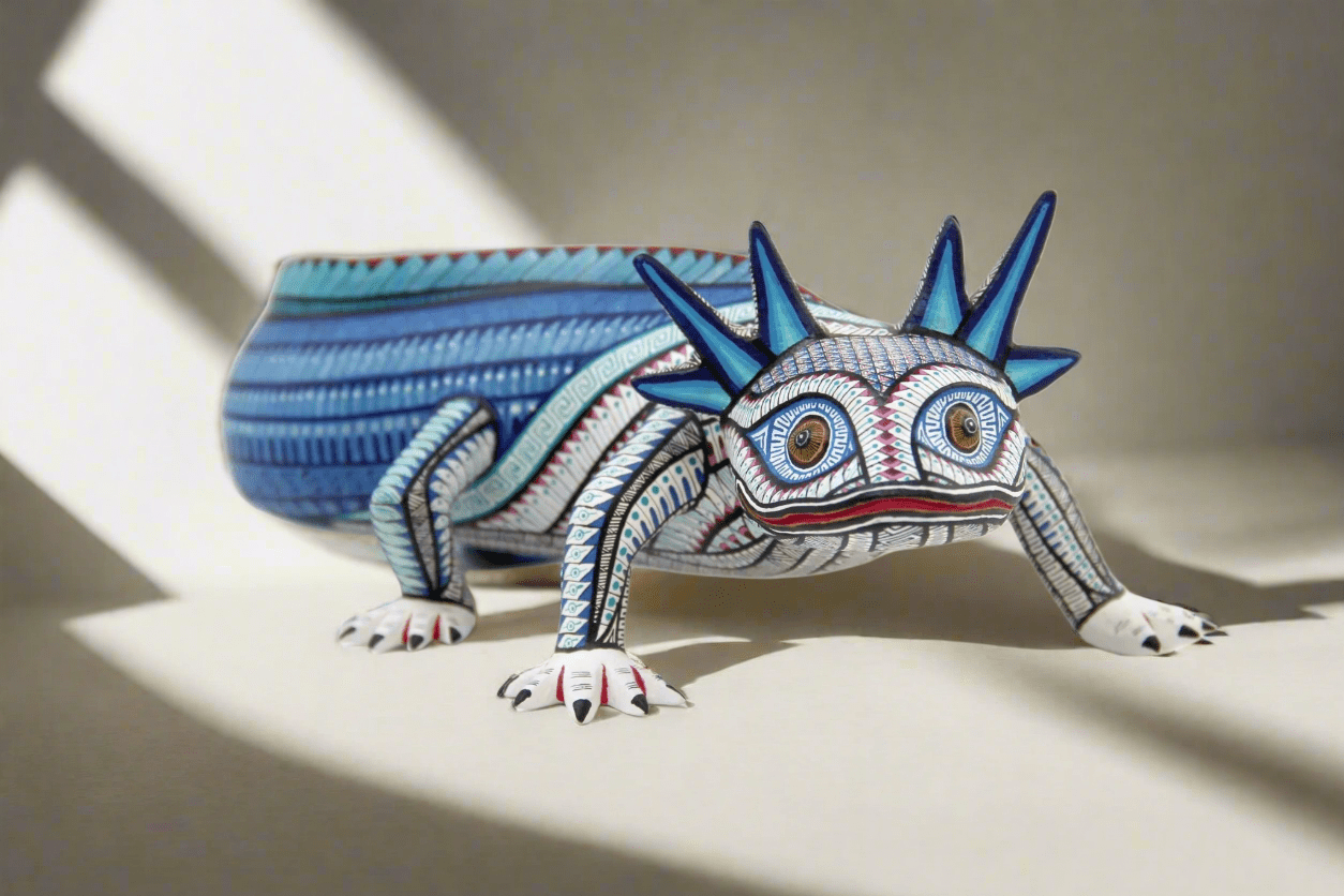 Alebrije - Axolote - Arte Huichol - Marakame