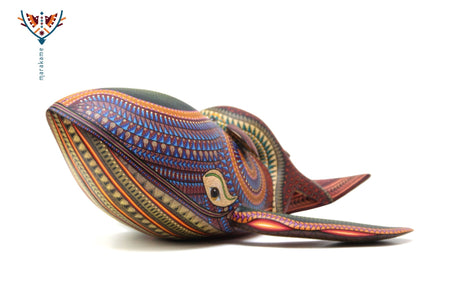 Alebrije - Ballena con bebé - Arte Huichol - Marakame