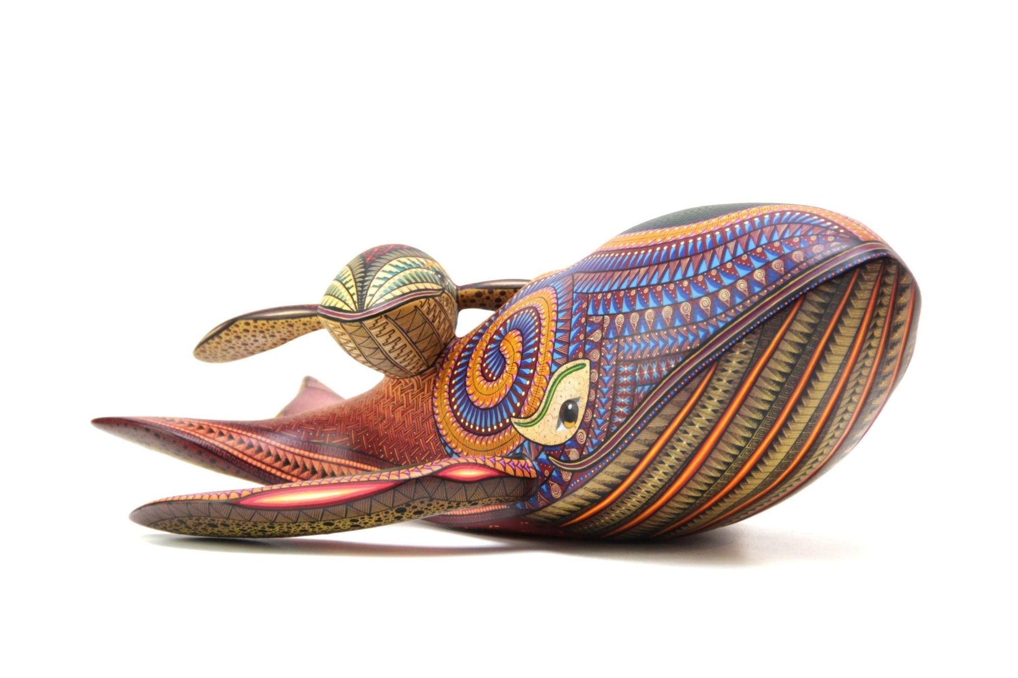 Alebrije - Ballena con bebé - Arte Huichol - Marakame