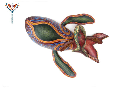 Alebrije - Ballena con bebé - Arte Huichol - Marakame