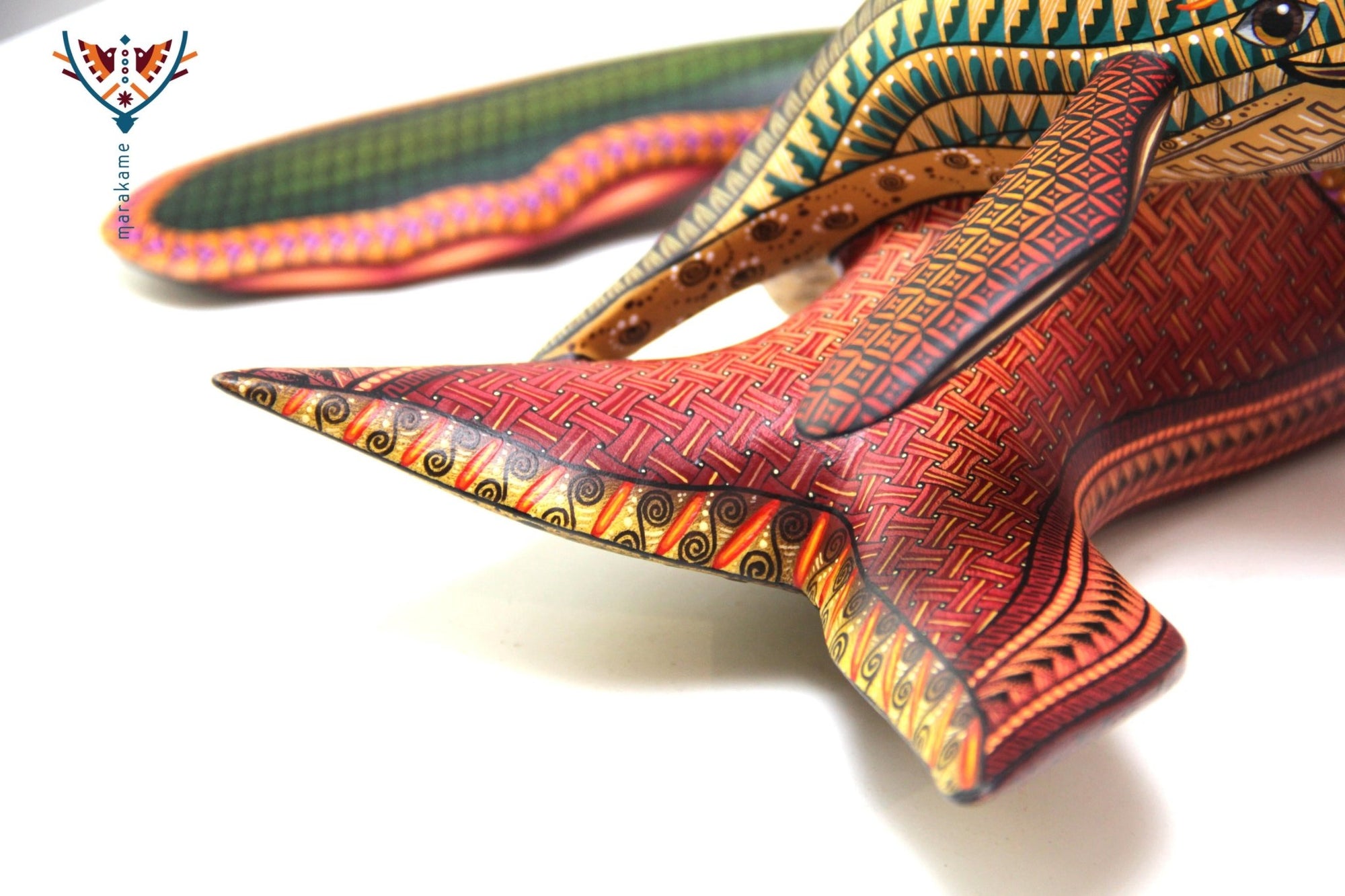 Alebrije - Ballena con bebé - Arte Huichol - Marakame