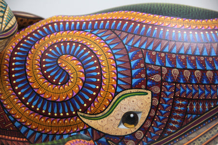 Alebrije - Ballena con bebé - Arte Huichol - Marakame