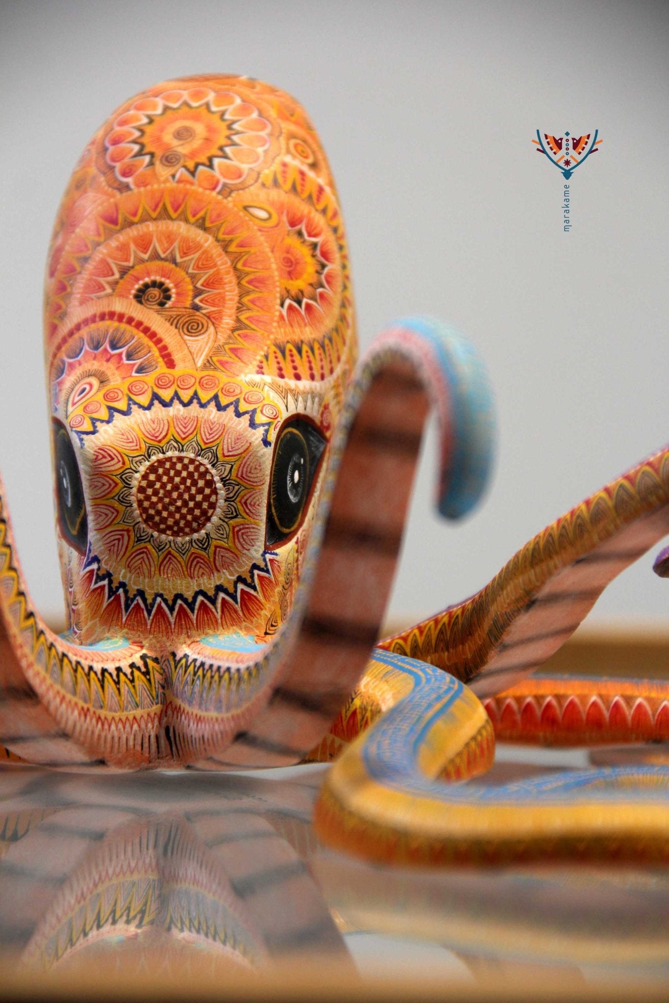 Alebrije Calamar - Nisdo' - Arte Huichol - Marakame