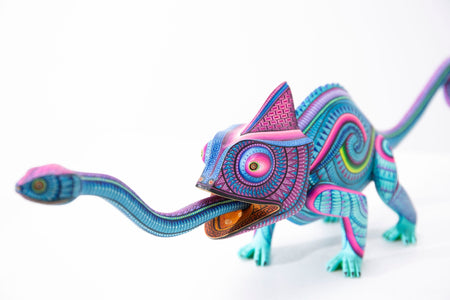 Alebrije - Camaleón - Arte Huichol - Marakame