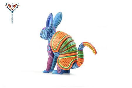 Alebrije - Conejo Armadillo - Arte Huichol - Marakame