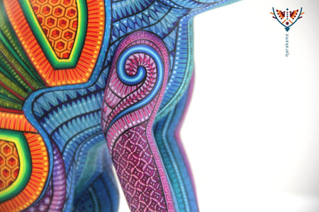 Alebrije - Conejo Armadillo - Arte Huichol - Marakame