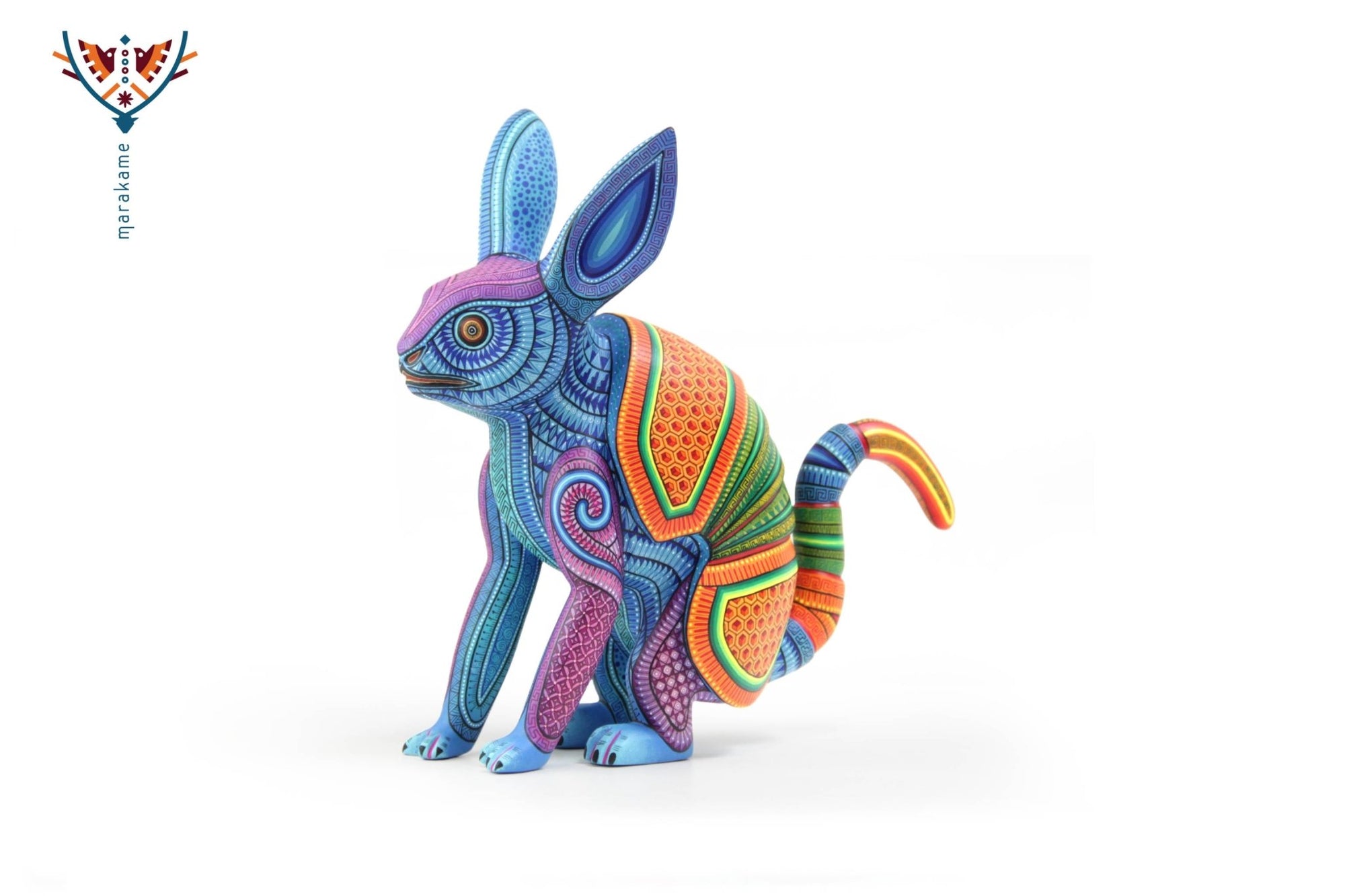 Alebrije - Conejo Armadillo - Arte Huichol - Marakame