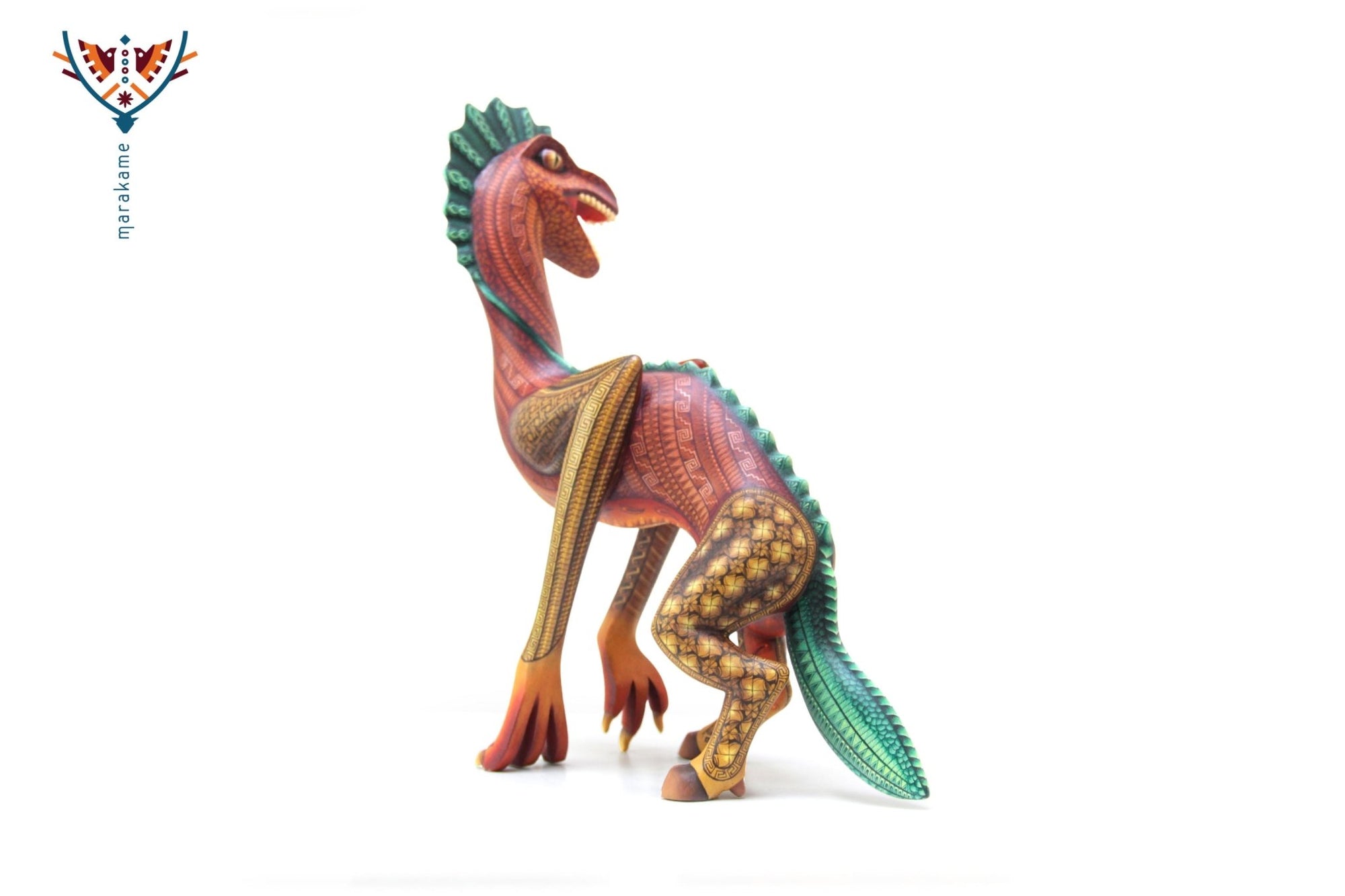 Alebrije - Dinosaurio - Arte Huichol - Marakame