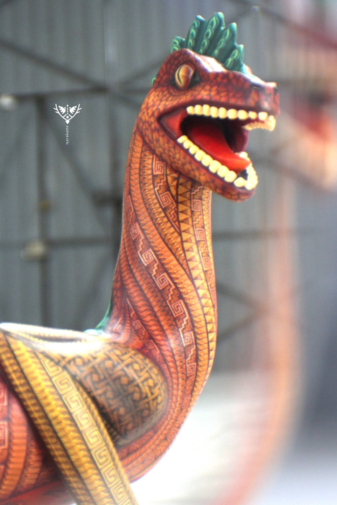 Alebrije - Dinosaurio - Arte Huichol - Marakame