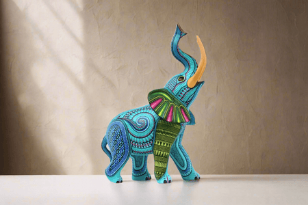 Alebrije - Elefante II - Arte Huichol - Marakame