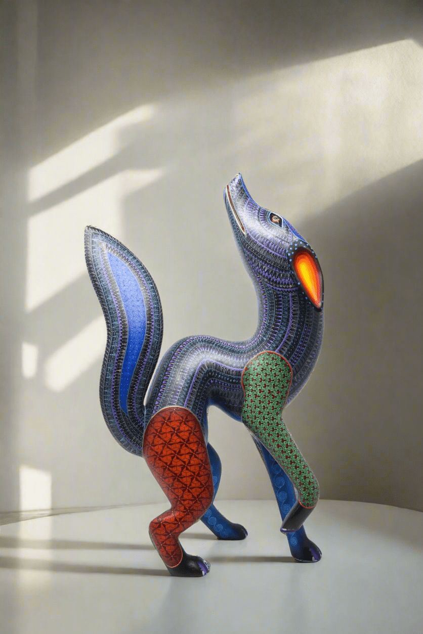 Alebrije - Perro Bekw' I - Arte Huichol - Marakame