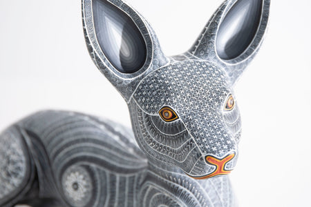 Alebrije Perro - Xoloitzcuintle echado - Arte Huichol - Marakame