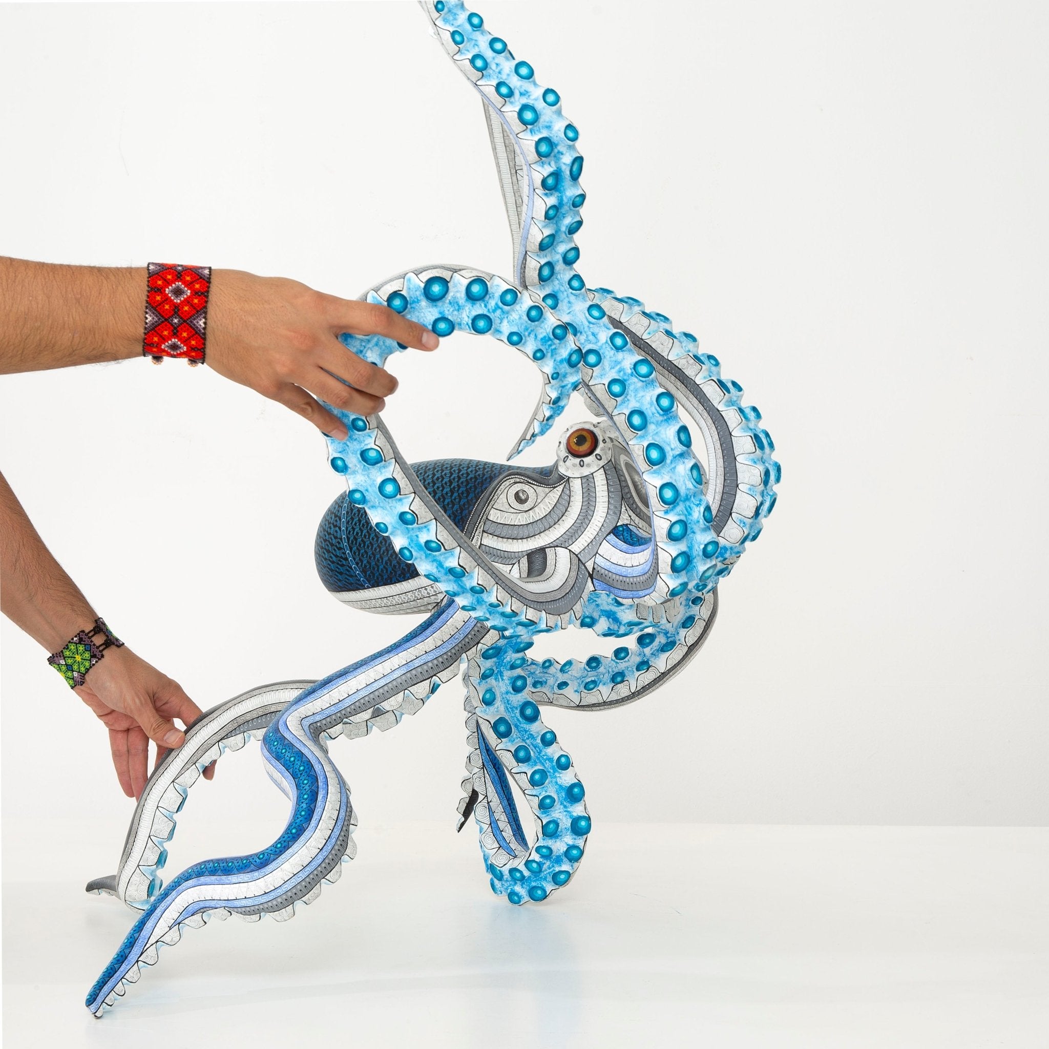 Alebrije - Pulpo Zapoteca III - Arte Huichol - Marakame