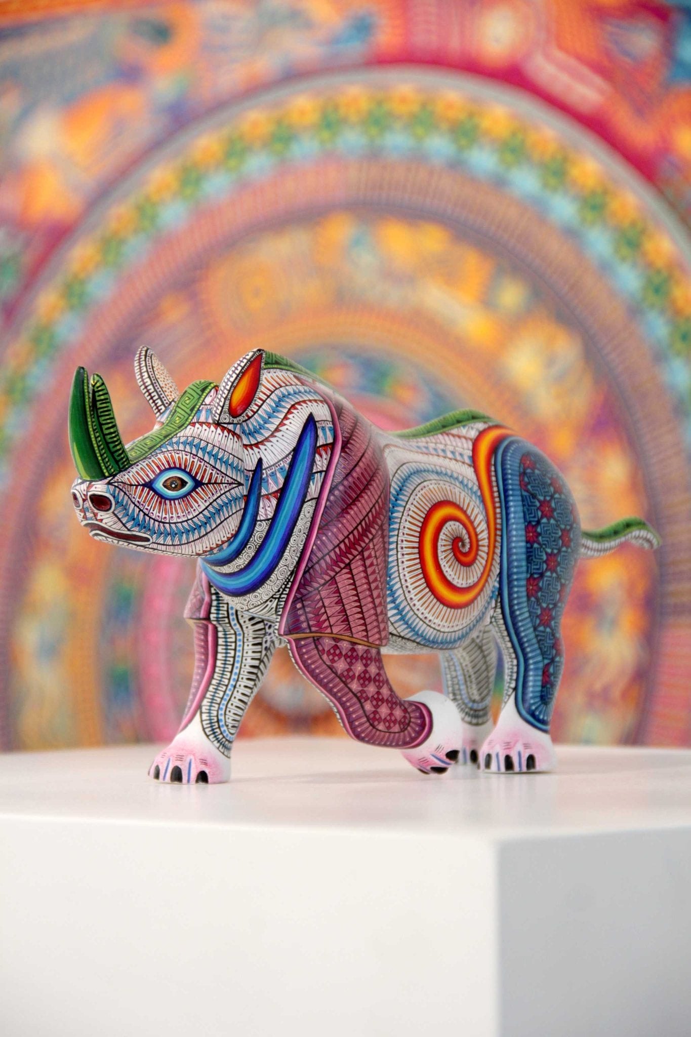 Alebrije - Rinoceronte - Arte Huichol - Marakame