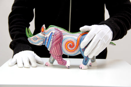 Alebrije - Rinoceronte - Arte Huichol - Marakame