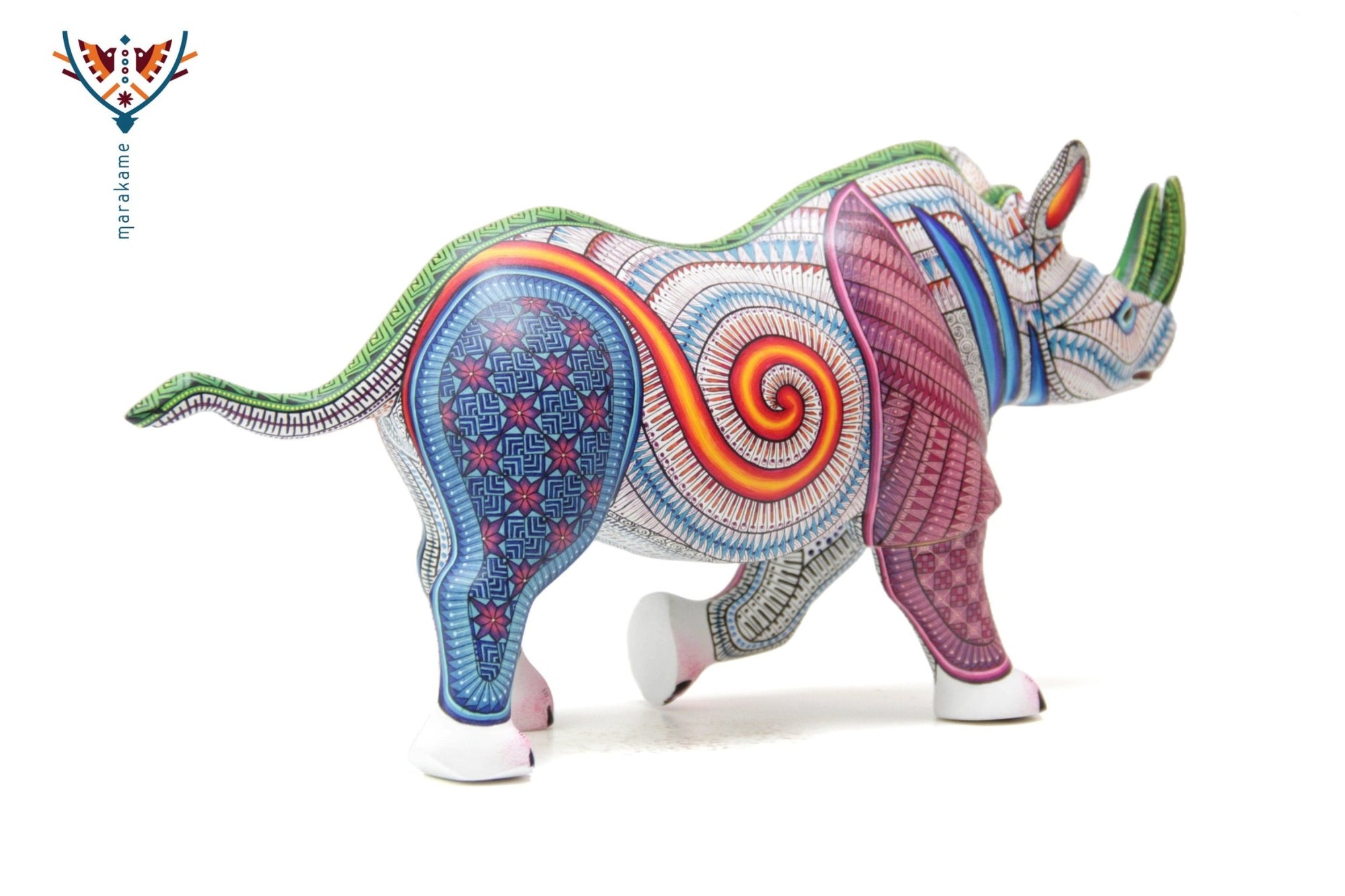 Alebrije - Rinoceronte - Arte Huichol - Marakame