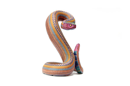 Alebrije Serpiente - Cascabel II - Arte Huichol - Marakame