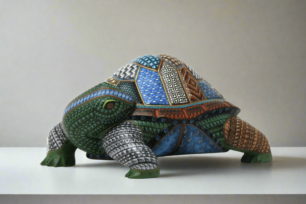 Alebrije Tortuga - Bigu - Arte Huichol - Marakame