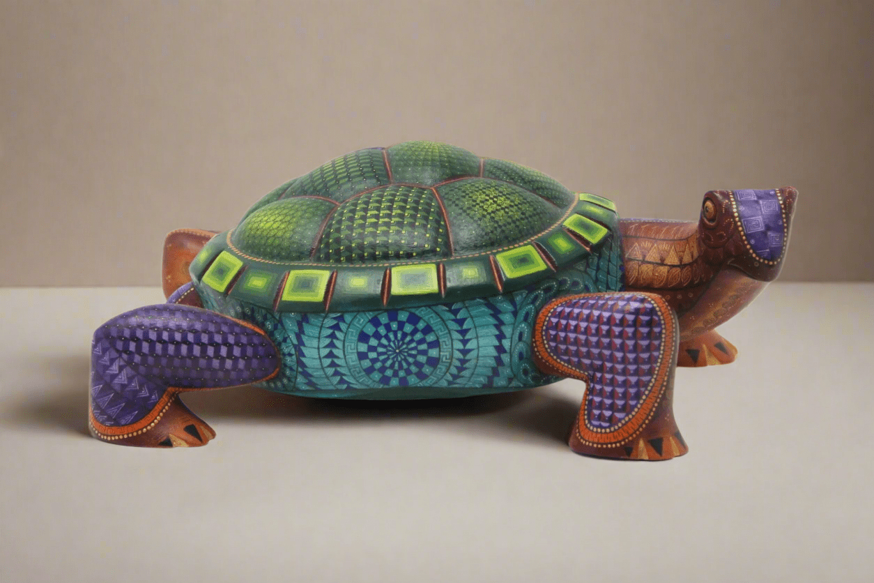 Alebrije Tortuga - Bigu - Arte Huichol - Marakame