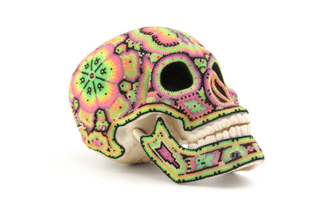 Calavera Huichol - Neón I - Arte Huichol - Marakame