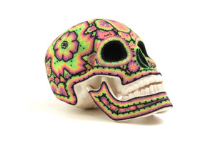 Calavera Huichol - Neón II - Arte Huichol - Marakame