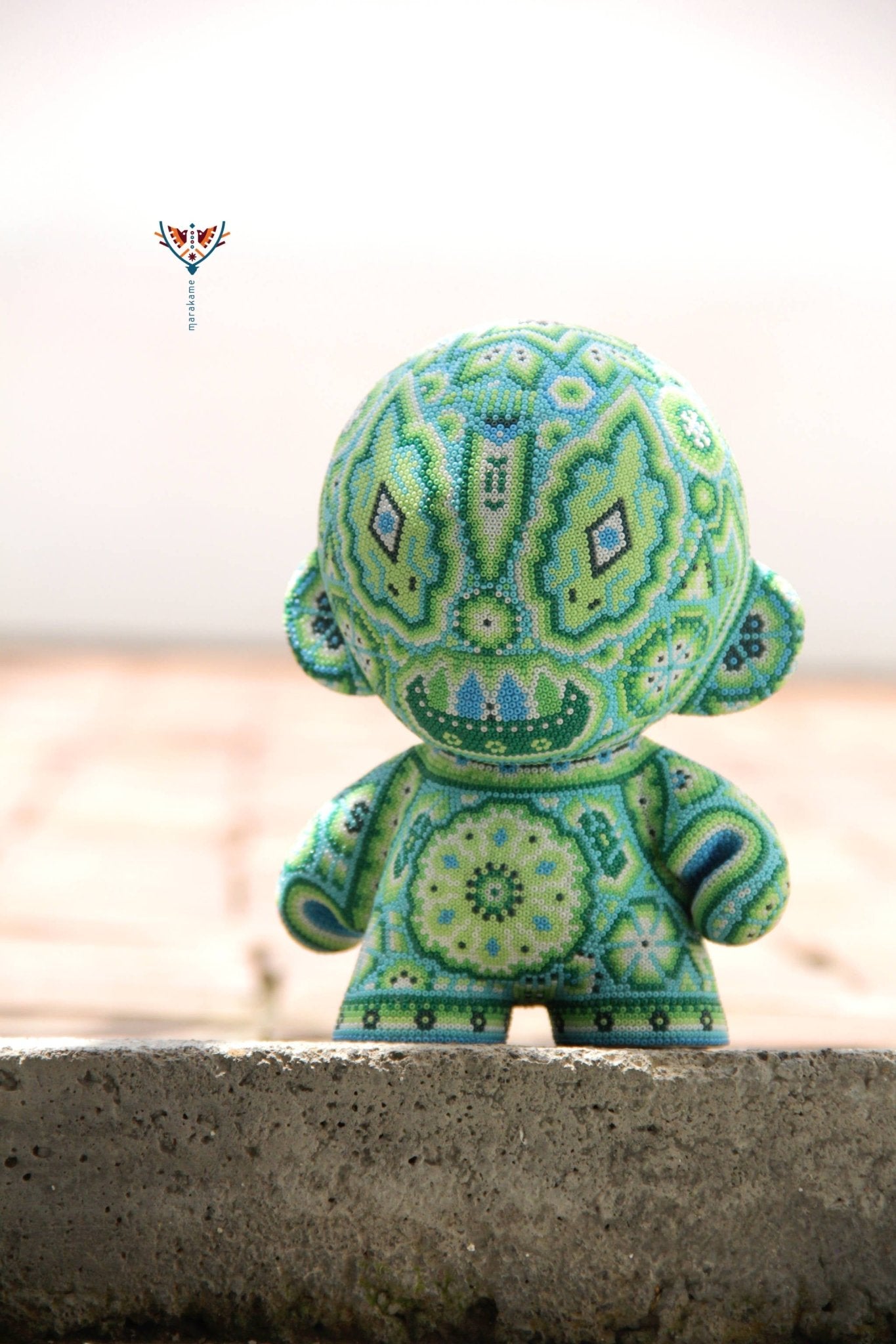 Escultura Arte Huichol - Munny Edición Especial 7'' - Hikuri - Arte Huichol - Marakame