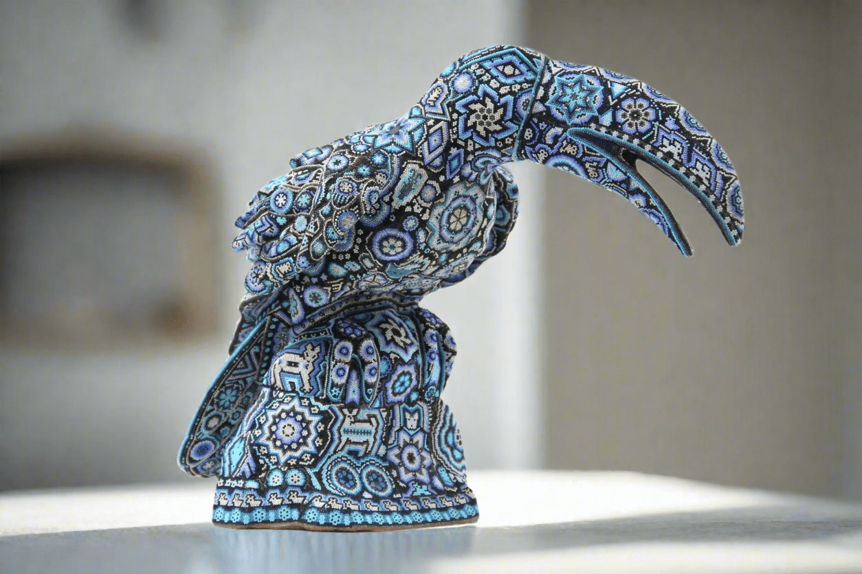 Escultura Arte Huichol - Tucán - Arte Huichol - Marakame