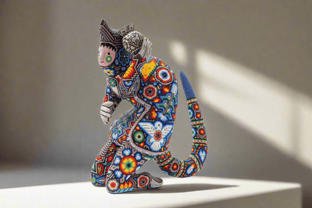 Escultura de copal Nahual - Nunutzi - Arte Huichol - Marakame