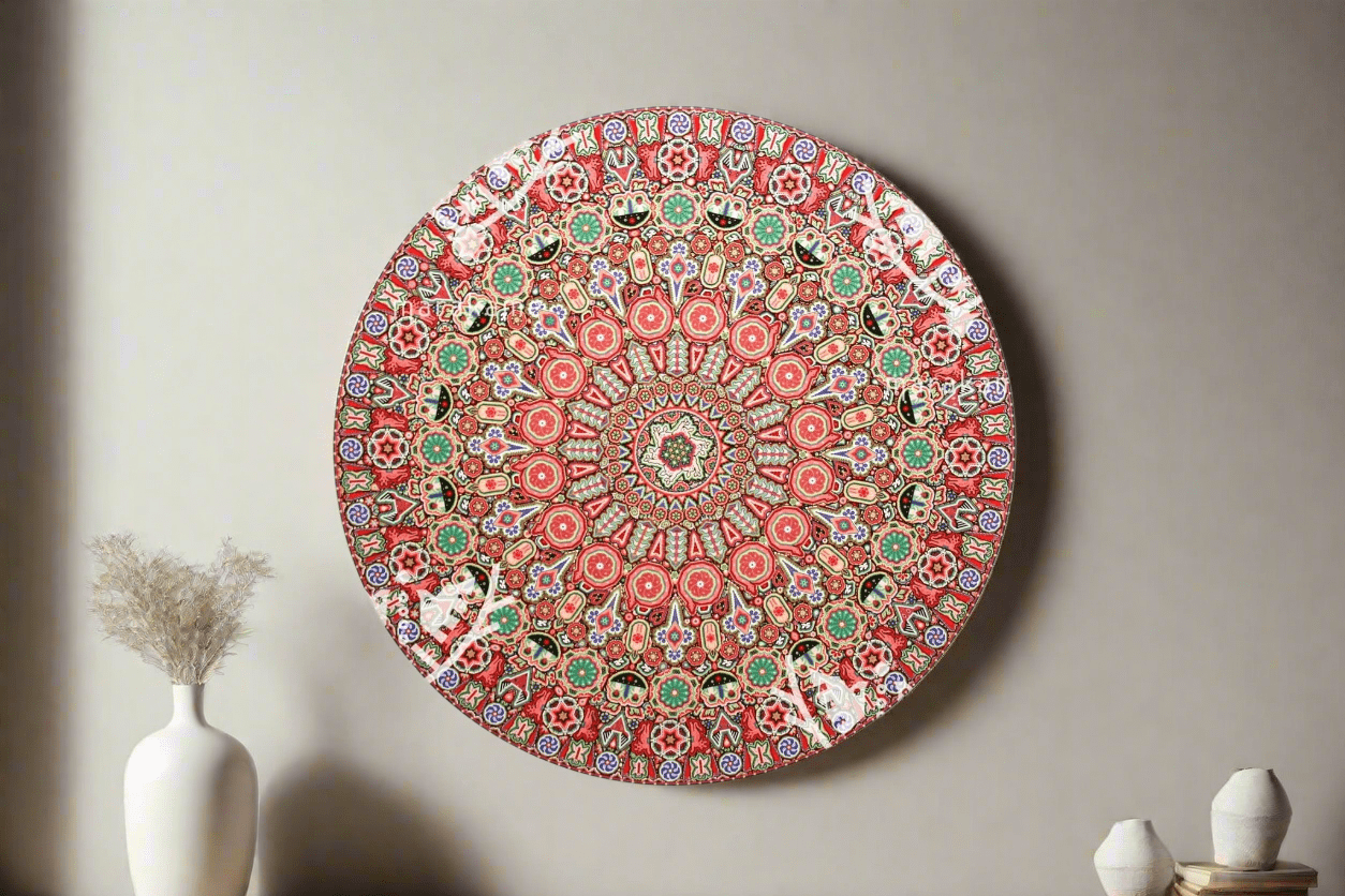 Nierika de Chaquira Círculo Huichol - T+ri wa xukuri - Jícara para los niños - 160 cm. - Arte Huichol - Marakame