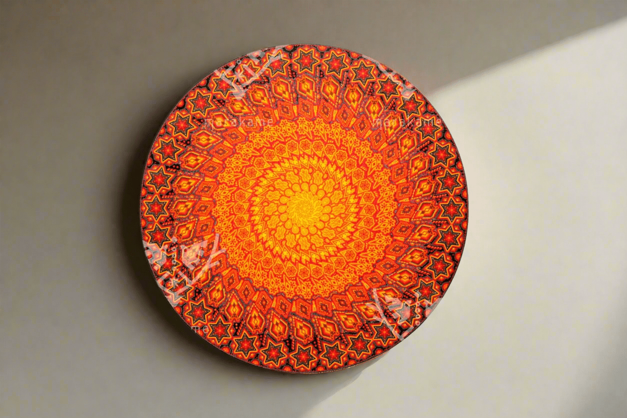 Nierika de Chaquira micro Círculo Huichol - Xawe k+pi - 80 cm. - Arte Huichol - Marakame