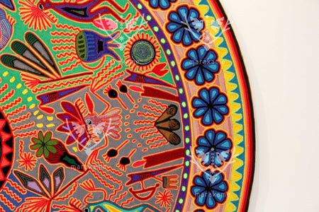 Nierika de Estambre Círculo Huichol - Maxa Yawi - 120 cm. - Arte Huichol - Marakame