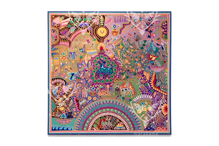 Nierika de Estambre Cuadro Huichol - Tamatsi Kauyumarie - 200 x 200 cm. - Arte Huichol - Marakame