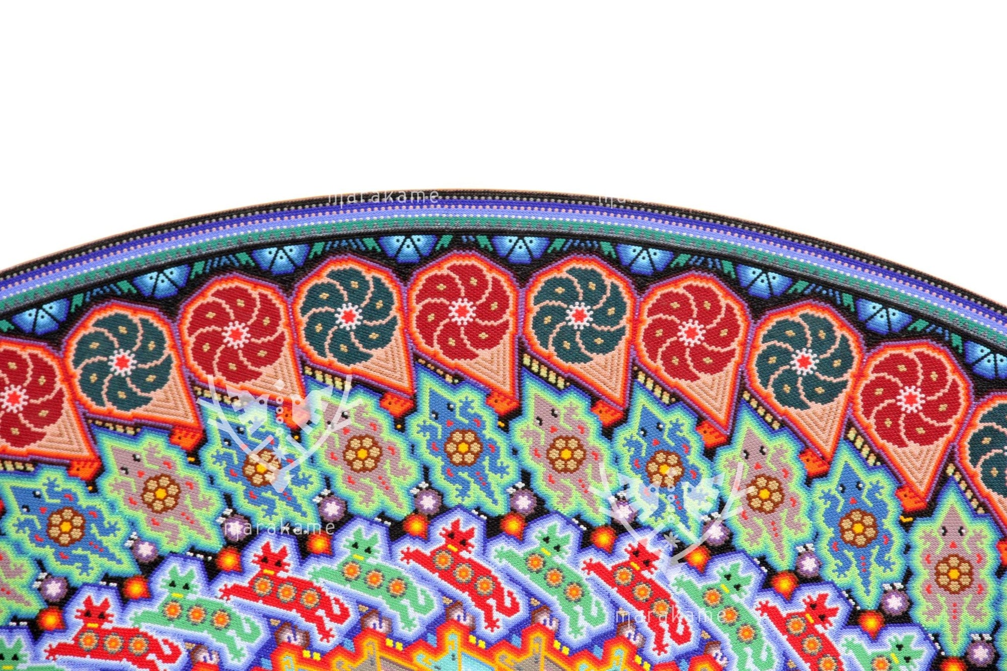 Preventa - Nierika de Chaquira Círculo Huichol - Tatéi - kie - 160 cm. - Arte Huichol - Marakame