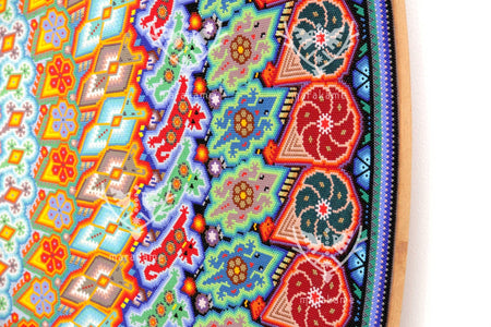 Preventa - Nierika de Chaquira Círculo Huichol - Tatéi - kie - 160 cm. - Arte Huichol - Marakame