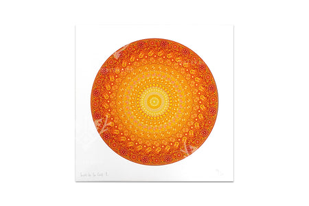 Tawexika Nuestro Padre Sol - 30 x 30 cm. - 12 x 12 in. - 01/10 - Arte Huichol - Marakame